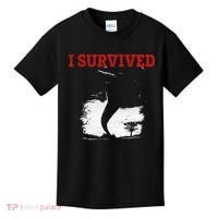 Storm Tornado Twister And Hurricane Weather I Survived Kids T-Shirt thumb 0