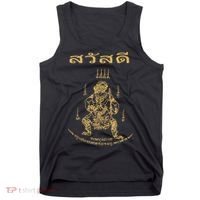 Sawadee Thai Traditional Sak Yant Thai Twin Tigers Muay Thai Tank Top thumb 0