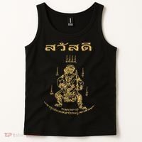 Sawadee Thai Traditional Sak Yant Thai Twin Tigers Muay Thai Tank Top thumb 2