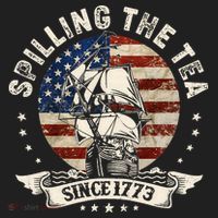 Spilling The Tea Since 1773 Patriotic 4th Of July Beanie thumb 2