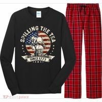 Spilling The Tea Since 1773 Patriotic 4th Of July Long Sleeve Pajama Set thumb 0