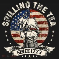Spilling The Tea Since 1773 Patriotic 4th Of July Women's Hoodie thumb 2