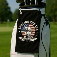 Spilling The Tea Since 1773 Patriotic 4th Of July Golf Towel thumb 2