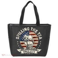 Spilling The Tea Since 1773 Patriotic 4th Of July Tote Bag thumb 0