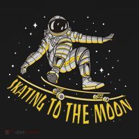 Skating To The Moon Astronaut Ornament thumb 1