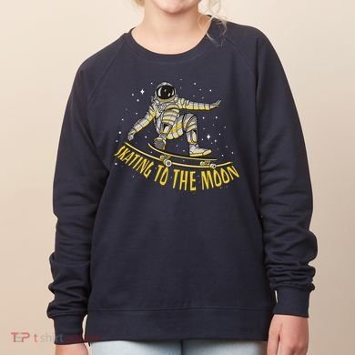 Skating To The Moon Astronaut Women's Sweatshirt