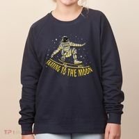 Skating To The Moon Astronaut Women's Sweatshirt thumb 0