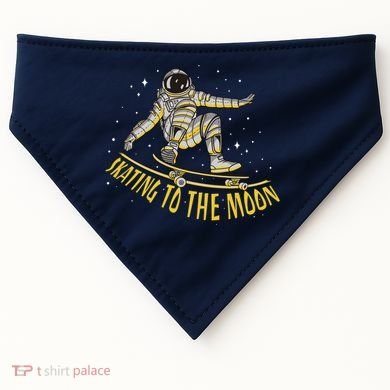 Skating To The Moon Astronaut USA-Made Doggie Bandana