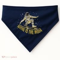 Skating To The Moon Astronaut USA-Made Doggie Bandana thumb 0
