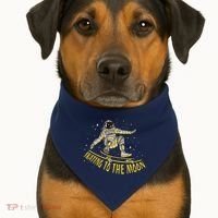 Skating To The Moon Astronaut USA-Made Doggie Bandana thumb 1
