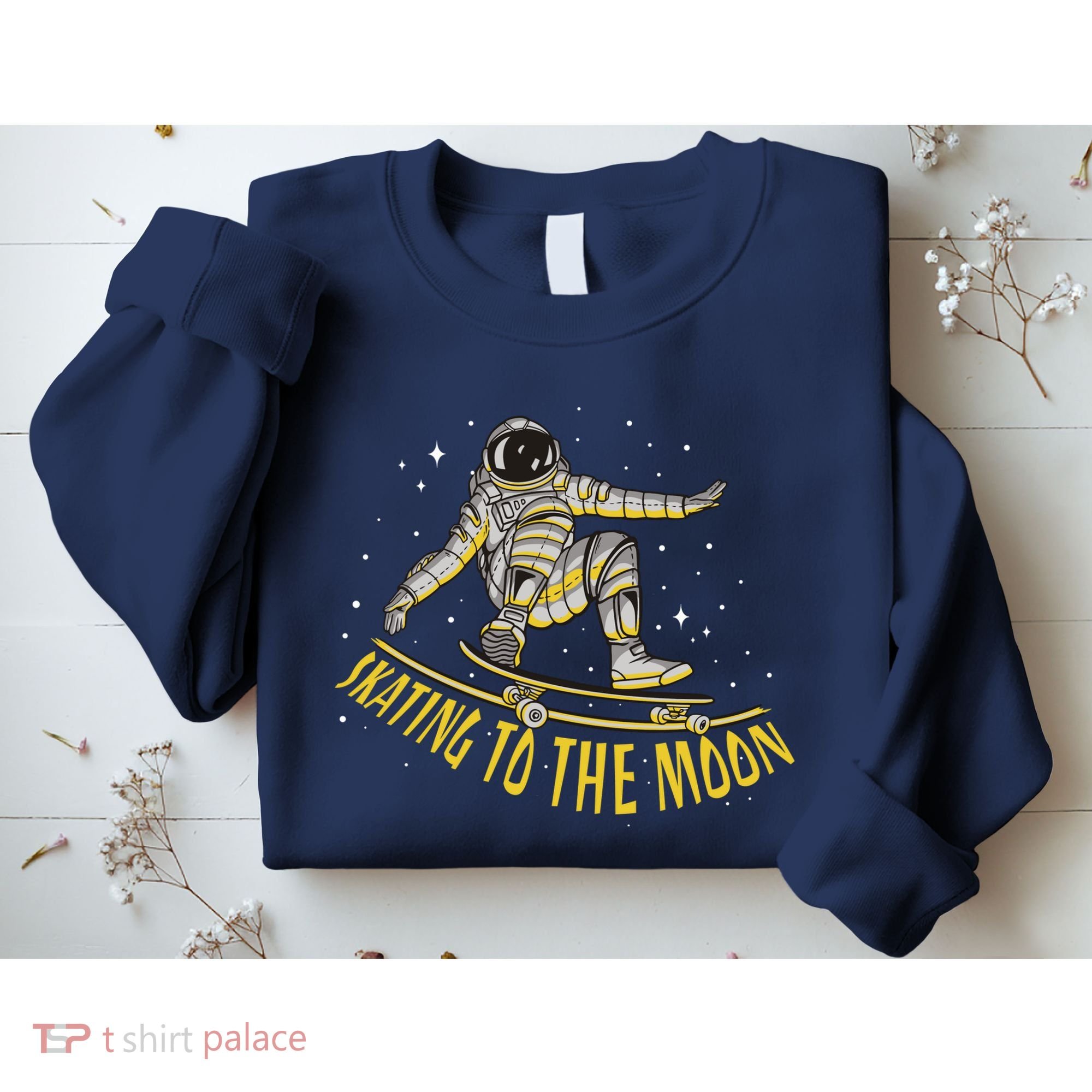 Skating To The Moon Astronaut Sweatshirt