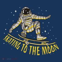 Skating To The Moon Astronaut Sweatshirt thumb 3
