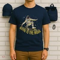 Skating To The Moon Astronaut T-Shirt thumb 6