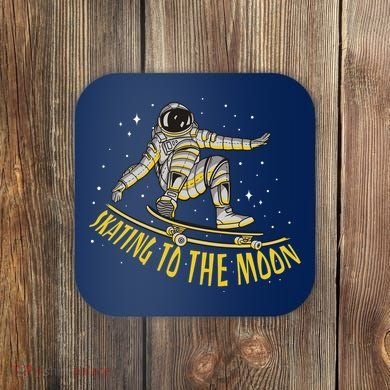 Skating To The Moon Astronaut Coaster