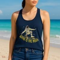 Skating To The Moon Astronaut Women's Tank Top thumb 2