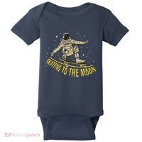 Skating To The Moon Astronaut Baby Bodysuit thumb 0