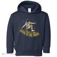 Skating To The Moon Astronaut Toddler Hoodie thumb 0