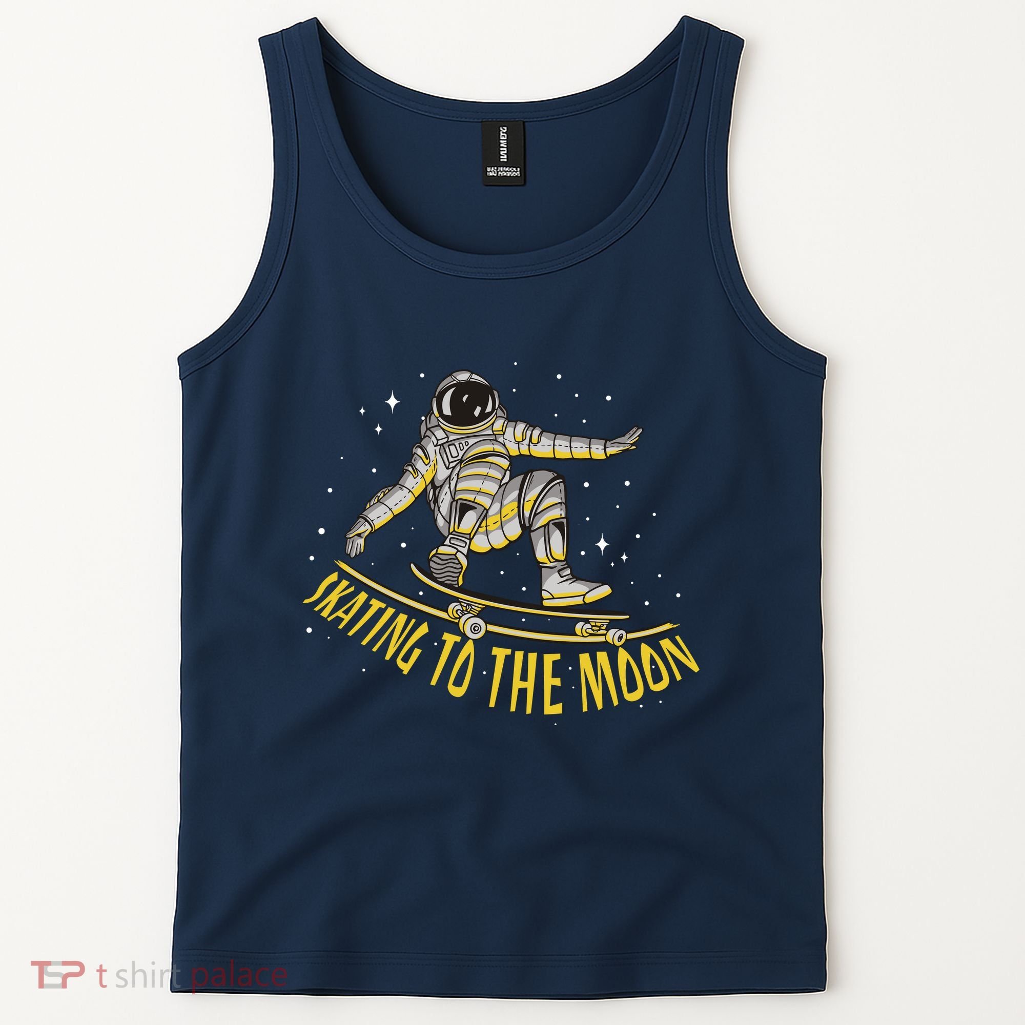 Skating To The Moon Astronaut Tank Top