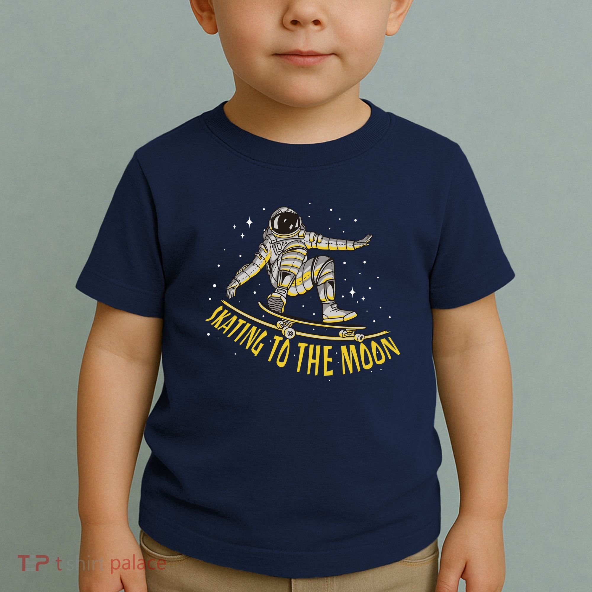 Skating To The Moon Astronaut Toddler T-Shirt