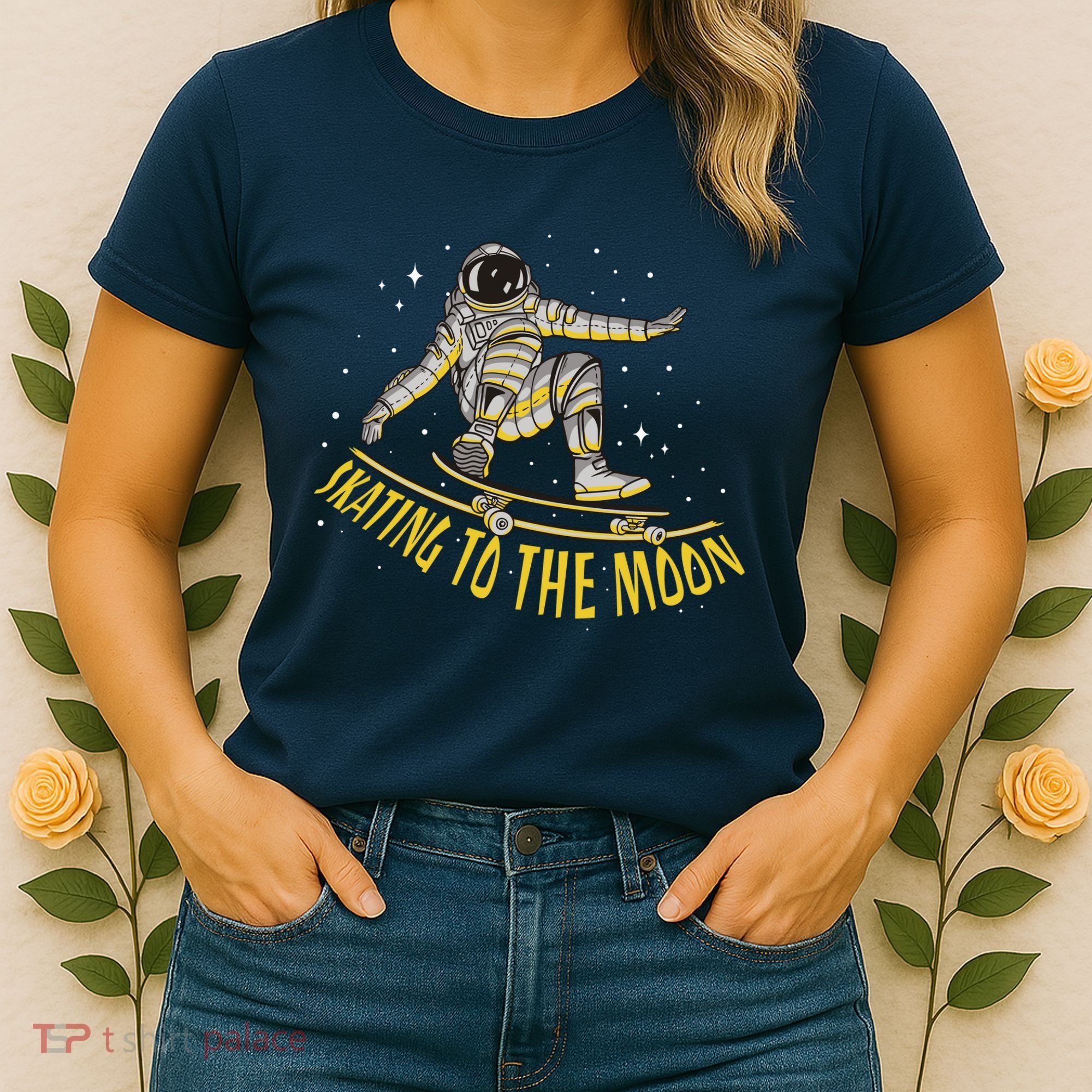Skating To The Moon Astronaut Women's T-Shirt