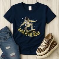 Skating To The Moon Astronaut Women's T-Shirt thumb 3