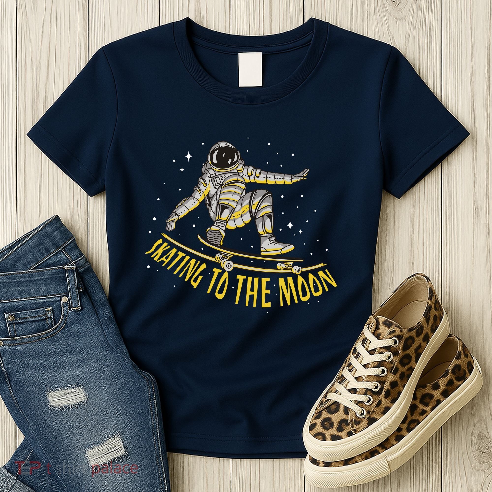 Skating To The Moon Astronaut Women's T-Shirt