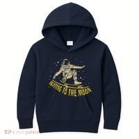 Skating To The Moon Astronaut Kids Hoodie thumb 0