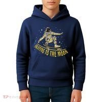 Skating To The Moon Astronaut Kids Hoodie thumb 4