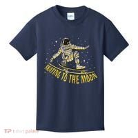 Skating To The Moon Astronaut Kids T-Shirt thumb 0