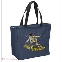 Skating To The Moon Astronaut Tote Bag thumb 2