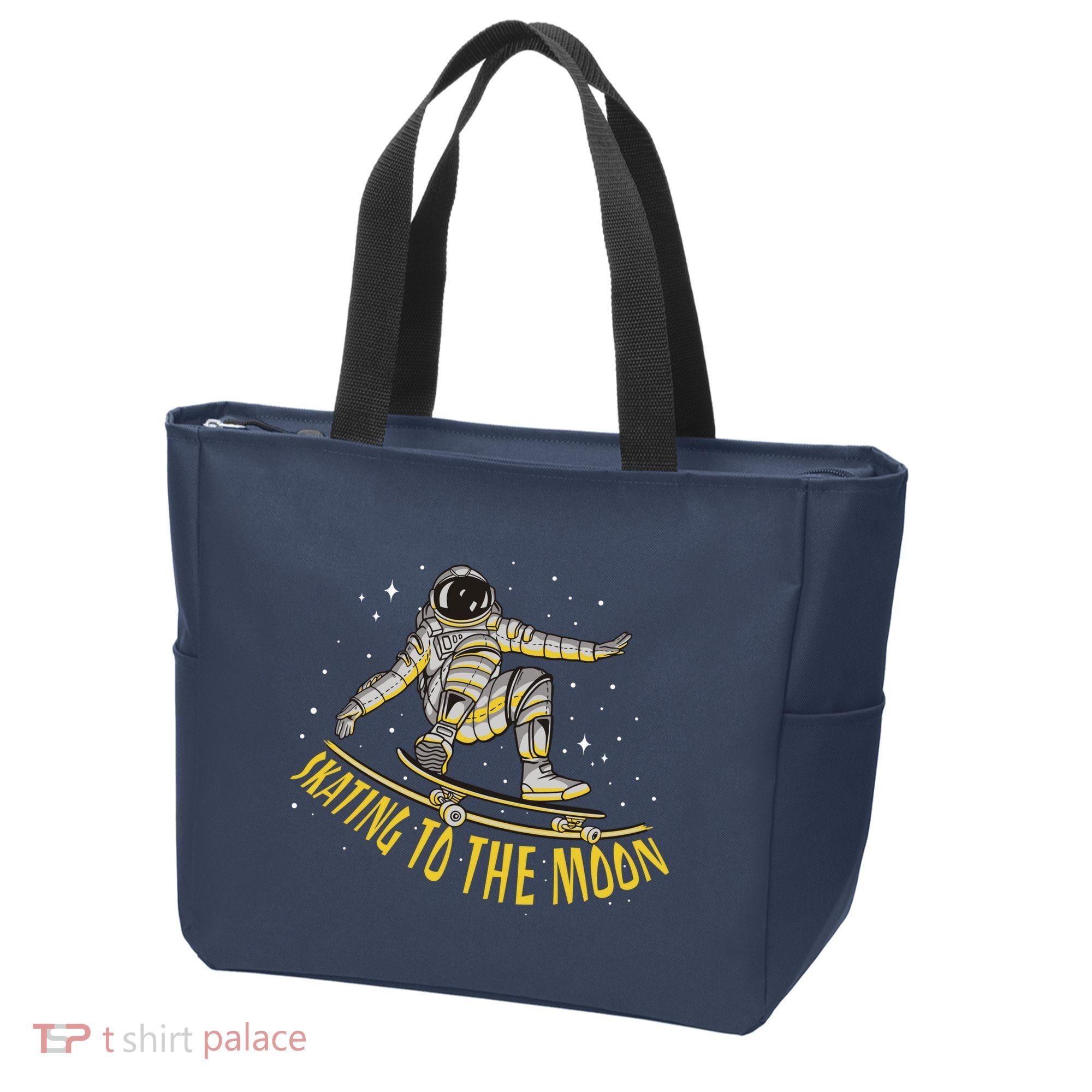 Skating To The Moon Astronaut Tote Bag