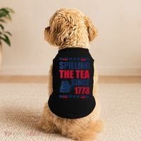 Spilling The Tea Since 1773 History Teacher 4th July Doggie Tank thumb 2