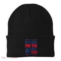 Spilling The Tea Since 1773 History Teacher 4th July Beanie thumb 0