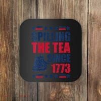 Spilling The Tea Since 1773 History Teacher 4th July Coaster thumb 0