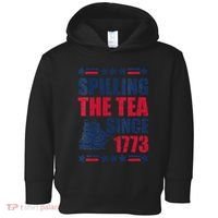 Spilling The Tea Since 1773 History Teacher 4th July Toddler Hoodie thumb 0
