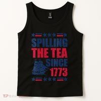Spilling The Tea Since 1773 History Teacher 4th July Tank Top thumb 2