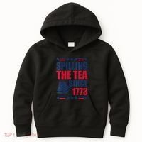 Spilling The Tea Since 1773 History Teacher 4th July Kids Hoodie thumb 0
