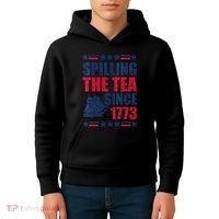 Spilling The Tea Since 1773 History Teacher 4th July Kids Hoodie thumb 4