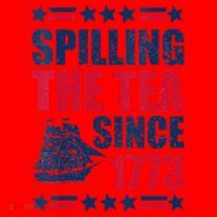 Spilling The Tea Since 1773 History Teacher 4th July Santa Hat thumb 1