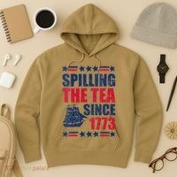 Spilling The Tea Since 1773 History Teacher 4th July Hoodie thumb 3