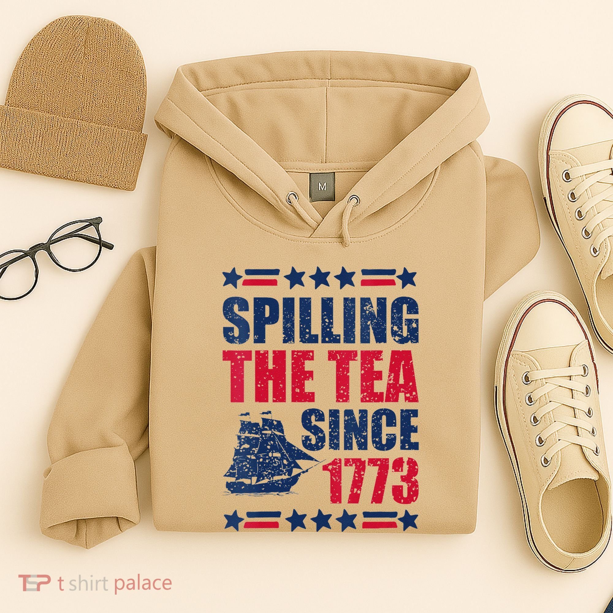 Spilling The Tea Since 1773 History Teacher 4th July Hoodie