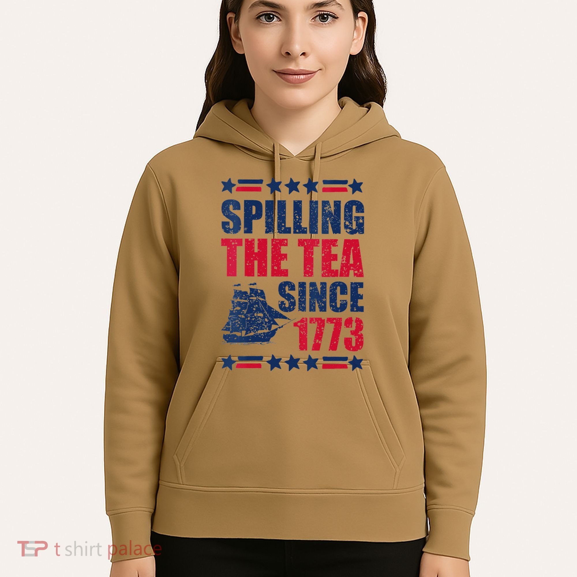 Spilling The Tea Since 1773 History Teacher 4th July Hoodie