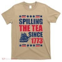 Spilling The Tea Since 1773 History Teacher 4th July T-Shirt thumb 0