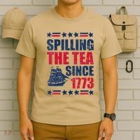 Spilling The Tea Since 1773 History Teacher 4th July T-Shirt thumb 6