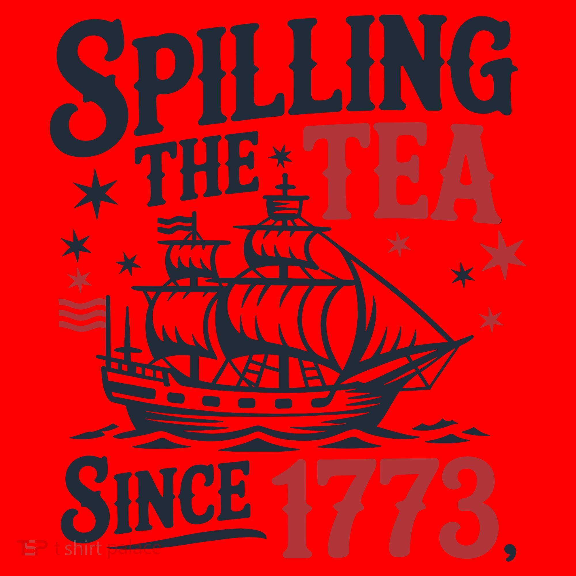 Spilling The Tea Since 1773 Funny Tea Party Santa Hat