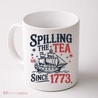 Spilling The Tea Since 1773 Funny Tea Party Coffee Mug thumb 0
