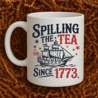 Spilling The Tea Since 1773 Funny Tea Party Coffee Mug thumb 2