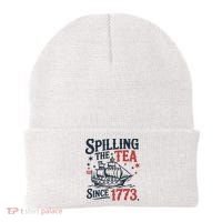 Spilling The Tea Since 1773 Funny Tea Party Beanie thumb 0