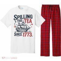 Spilling The Tea Since 1773 Funny Tea Party Pajama Set thumb 0