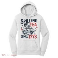 Spilling The Tea Since 1773 Funny Tea Party Women's Hoodie thumb 0